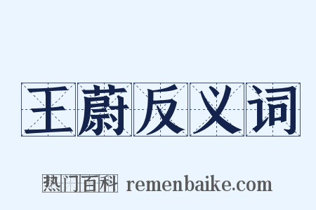 王蔚反义词是什么意思的图片